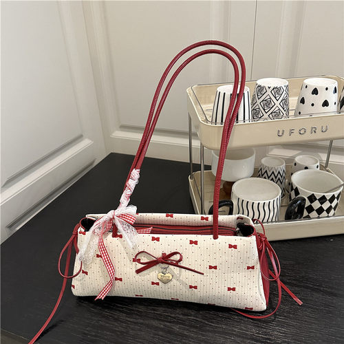 少女风时尚手提包蝴蝶结单肩包