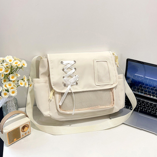 女学生上课通勤托特包手提包包单肩包挎包痛包少女心透明层斜挎包