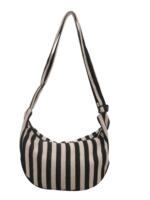 ins striped crossbody bag for women 2024 New style casual single-shoulder bag Versatile tote bag Simple and elegant dumpling bag for girls thumbnail 8
