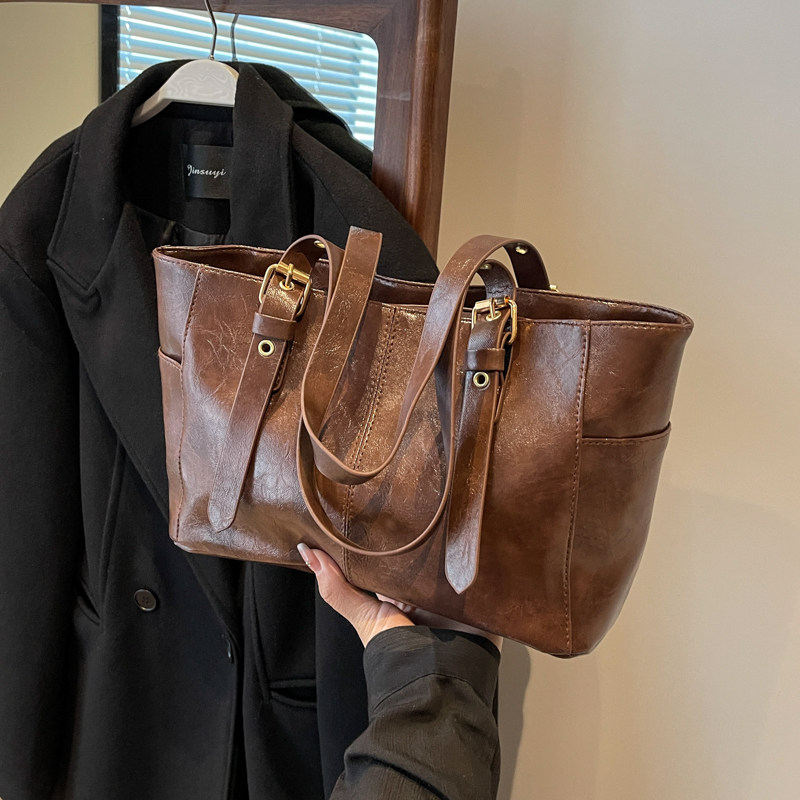 复古时尚简约手提包报女2024新款潮女士单肩腋下包通勤百搭托特包,箱包皮具/热销女包/男包,托特包,淘宝优惠券,粉丝福利购,淘宝优惠卷