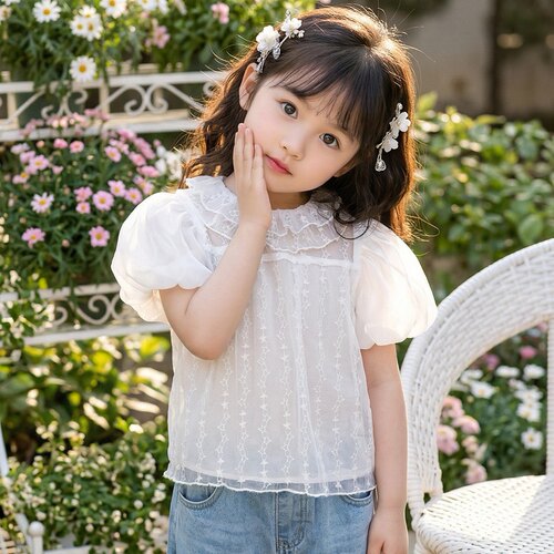 女童洛丽塔打底衫2026新款夏季儿童洋气时髦公主裙宝宝蕾丝花边潮