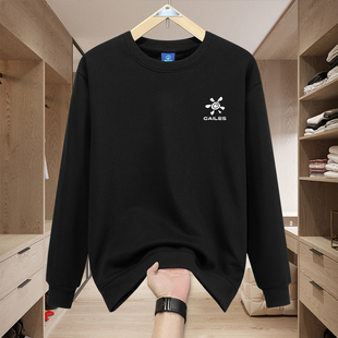 2025秋冬季新款卫衣美式重磅宽松加绒加厚石家男士圆领长袖情侣装