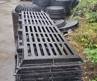 球墨铸铁井盖下水道盖板圆形方形雨水篦子排水沟盖板污水井盖格栅