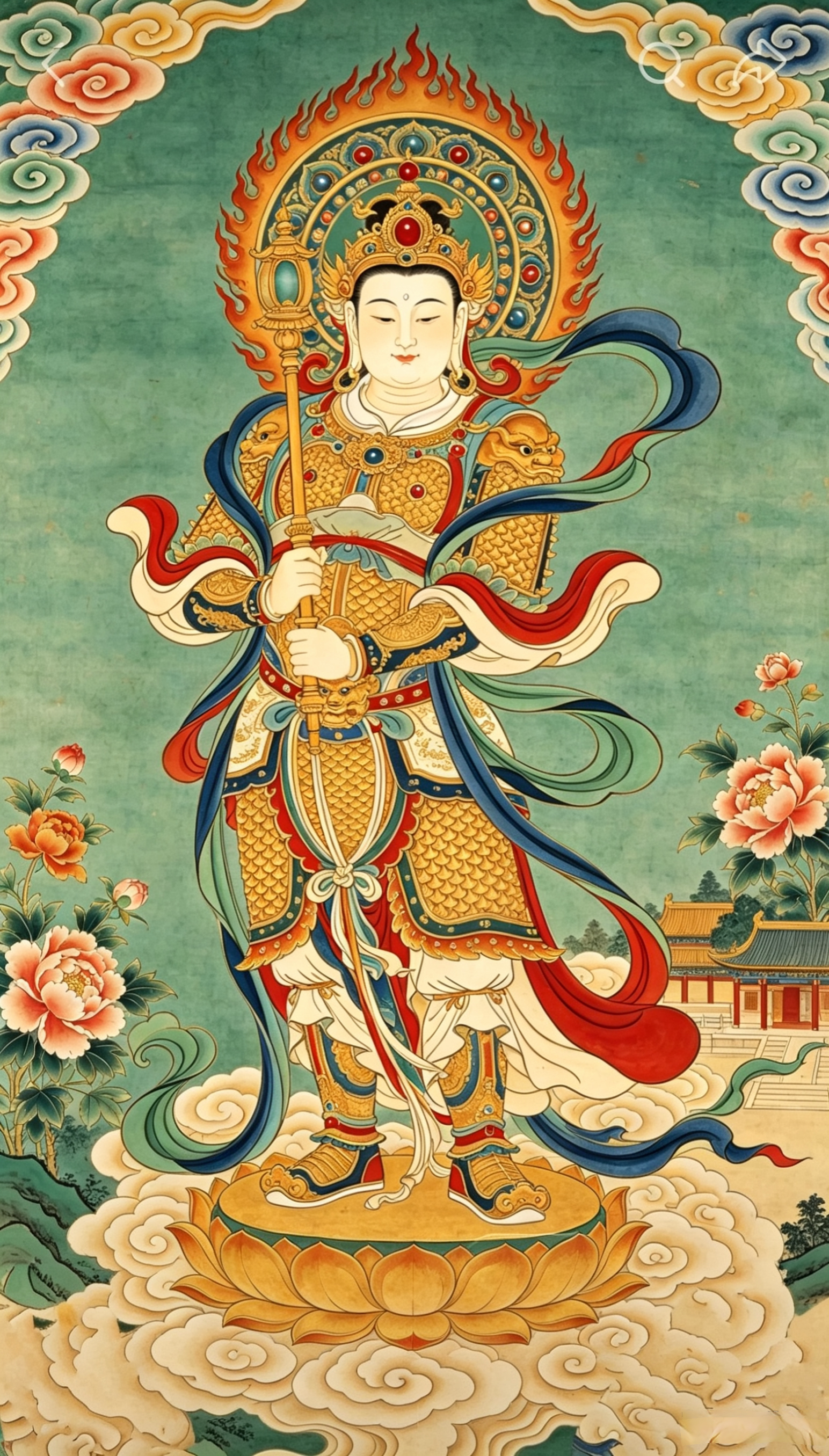 钻石画满钻方钻手工贴钻绣客厅玄关佛像佛堂神龛新款韦驮菩萨唐卡