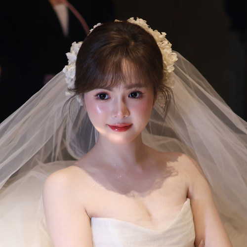 新娘婚纱造型绣球永生花发簪花朵头饰结婚婚纱配饰公主大气礼服女