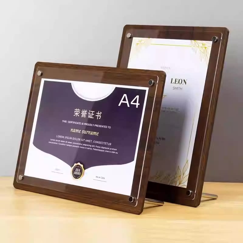a4展示牌菜单价目表水牌展示框架立牌海报宣传展架广告牌餐桌夹板图片