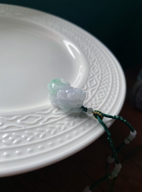 天然a货翡翠招财守财生意兴隆如意貔貅毛衣链珠串玉吊坠挂件绳饰