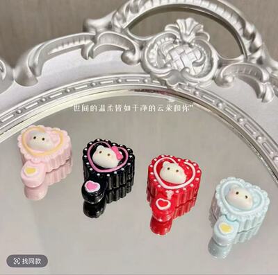 定制kt镜子可爱卡通食玩diy奶油胶钥匙扣挂发夹树脂配件装饰材料