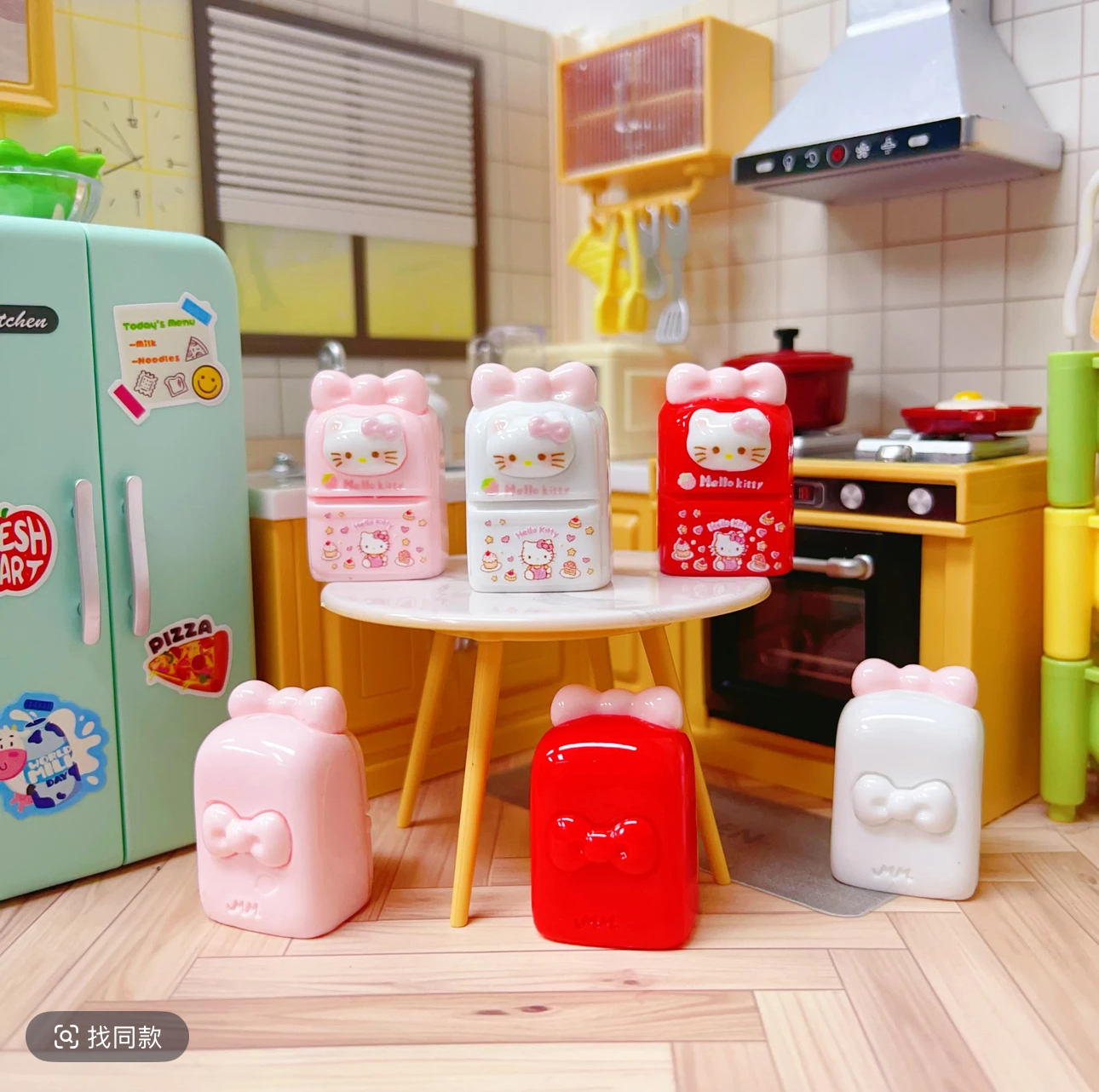 定制卡通立体kt冰箱微缩食玩DIY手工奶油胶包挂树脂配件装饰摆件