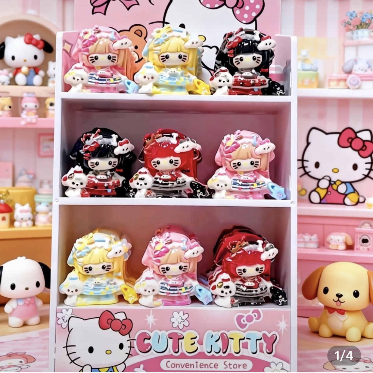 定制小卡狗购物kt卡通diy手工奶油胶冰箱贴发夹树脂配件装饰材料