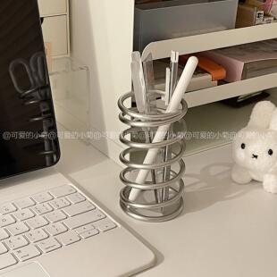 桌面不锈钢笔筒剪刀美工刀收纳盒洗漱台牙刷架化妆刷笔刷收纳架