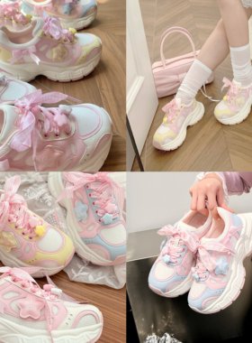 【现货】lo跑星星糖果运动鞋厚底昭和童趣跑鞋小众设计运动原创