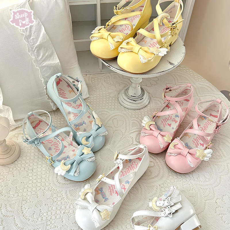 【定金】星月天使 绵羊泡芙Lolita可爱低跟单鞋