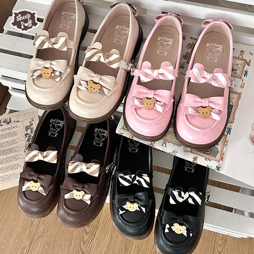 【尾款】熊赳赳2.0 绵羊泡芙 Lolita平底百搭制服皮鞋
