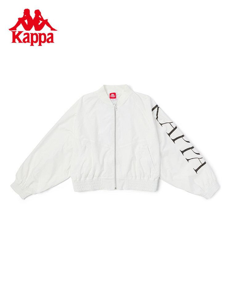 KAPPA 카파 야구 유니폼 여성 가을 ??짧은 재킷 카디건 문자 박쥐 셔츠 긴팔 코트