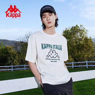 kappa卡帕背靠背男士短袖2024新款夏季运动休闲t恤男半袖上衣女款