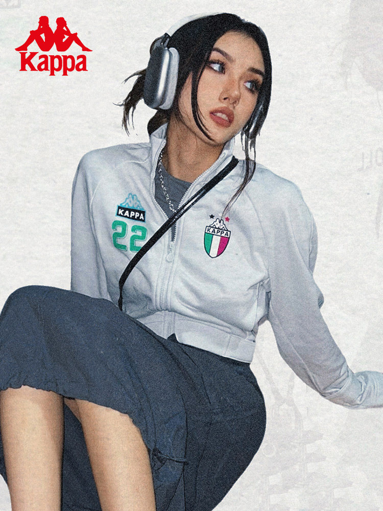 KAPPA KAPPA 여성 시리즈 재킷 가디건 신작 여성용 짧은 스포츠 운동복 캐주얼 긴팔 코트