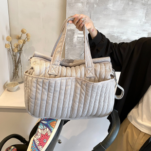 妈咪包2024新款 休闲简约手提包大容量母婴待产包外出旅行包潮 时尚