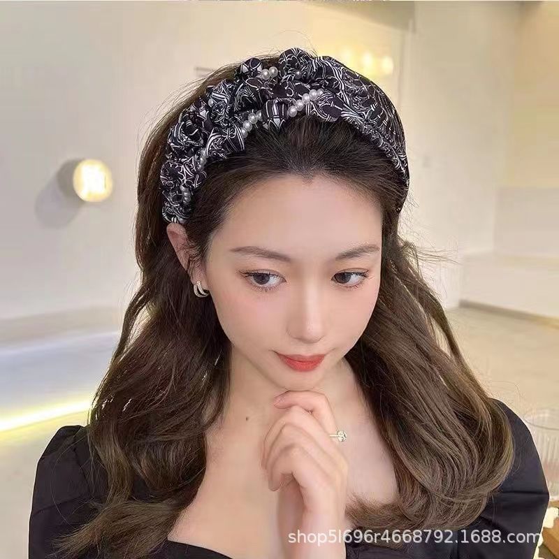 珍珠复古不对称发箍头饰压碎发小碎花优雅发饰头箍森女系发饰品