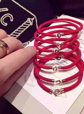 韩版玫瑰金钛钢情侣手环明星同款