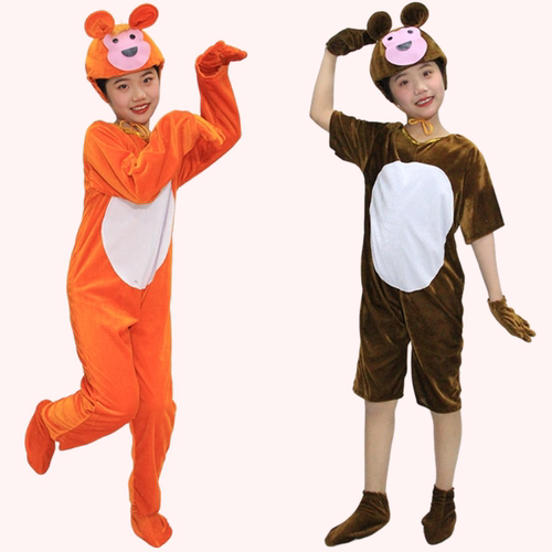 猴子演出服儿大童动物卡通小猴子衣服金丝猴猴子捞月舞蹈表演服装