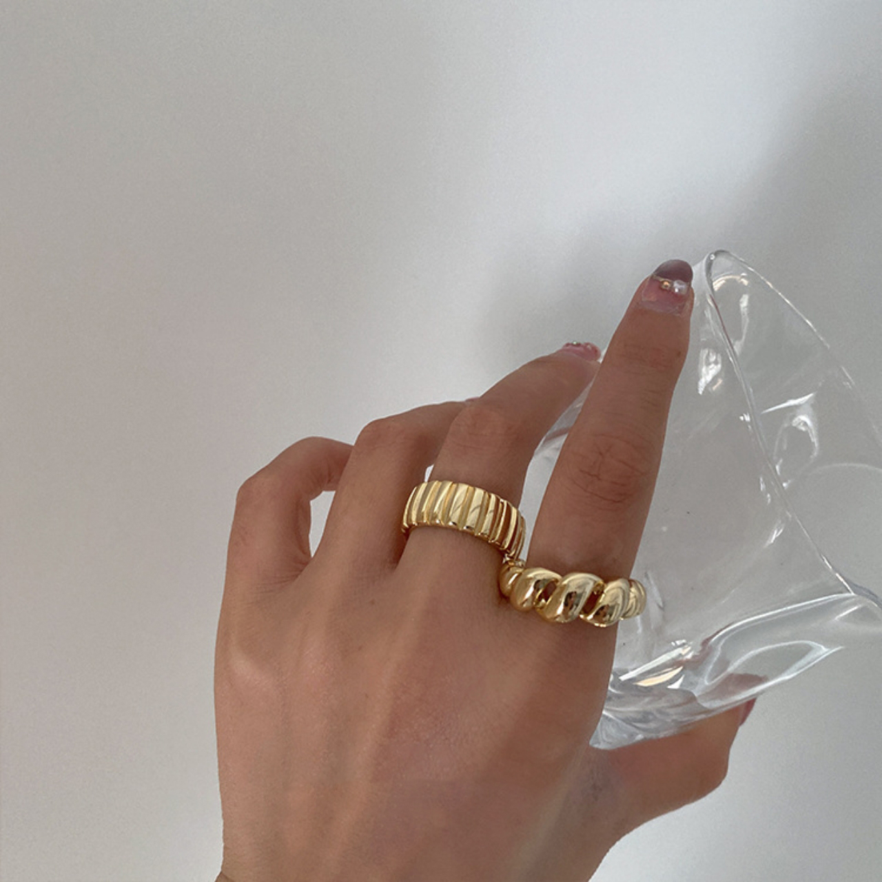 麻花金属开口戒指女2024新款小众设计法式气质百搭时尚食指戒饰品