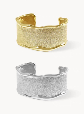 明星同款鎏沙开口手镯女