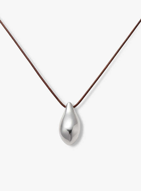 时序花苞水滴吊坠长项链女小众设计高级感轻奢气质百搭蜡绳锁骨链