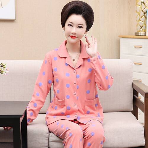 100%纯棉家居服套装中老年