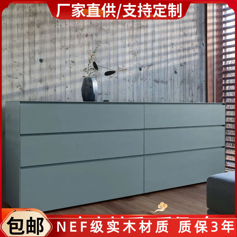 北欧烤漆斗柜现代简约六斗橱柜钢琴烤漆卧室电视柜抽屉柜储物柜