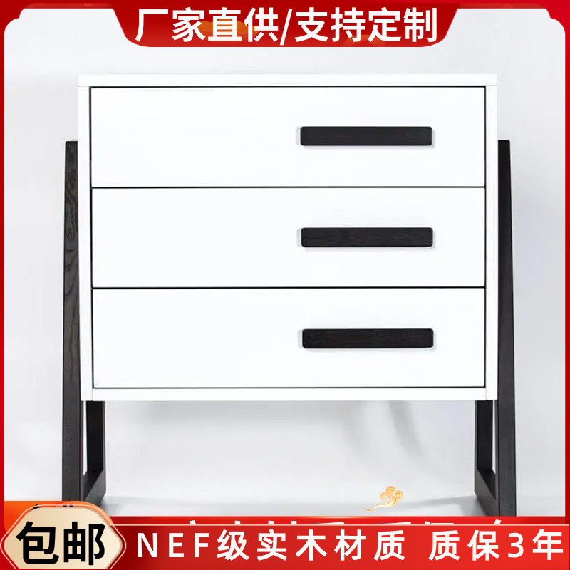 新品网红钢琴烤漆床头柜现代简约三斗柜迷你床头柜抽屉储物收纳柜