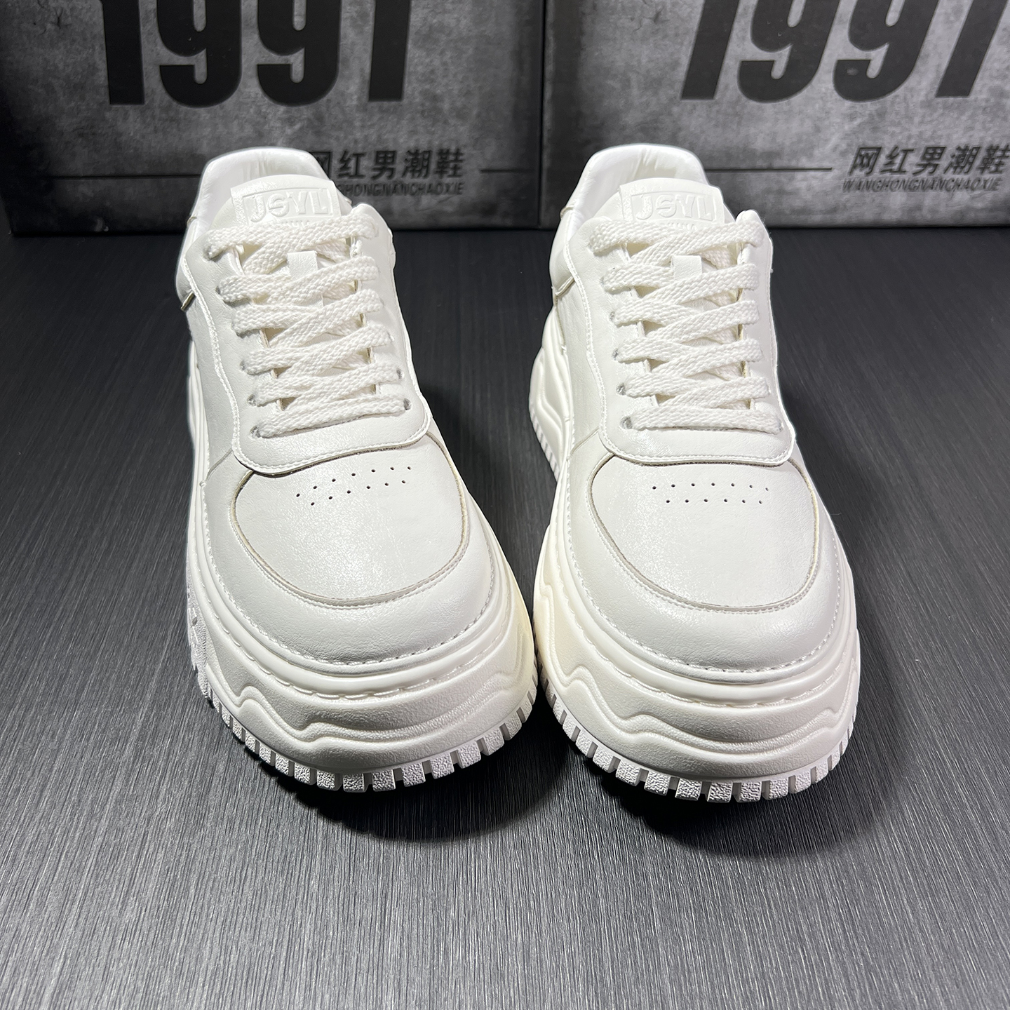 2025新款男鞋厚底增高休闲板鞋