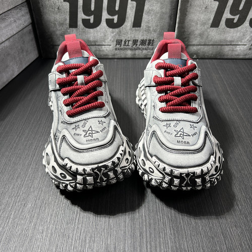 2025新款春季厚底增高老爹鞋