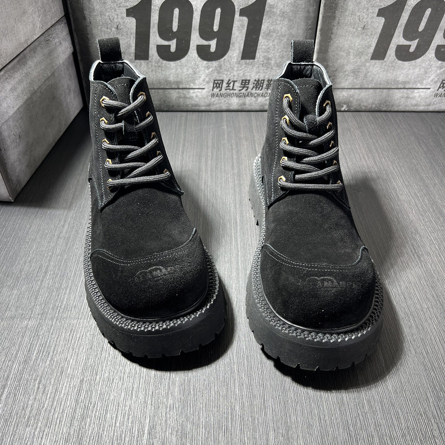 黑色马丁靴男高帮2025新款工装靴