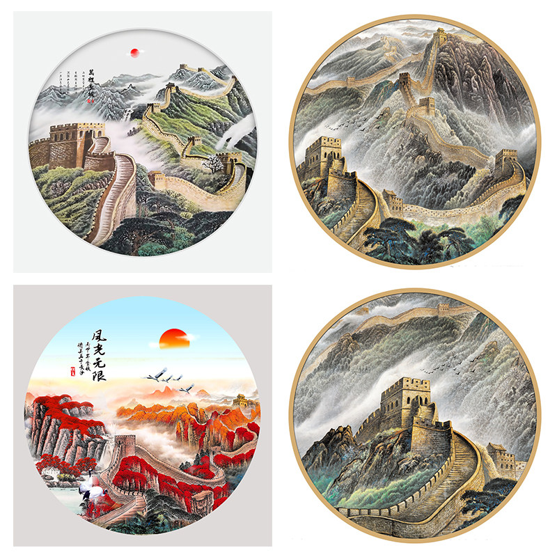 圆形玄关风水招财进门书房靠山图