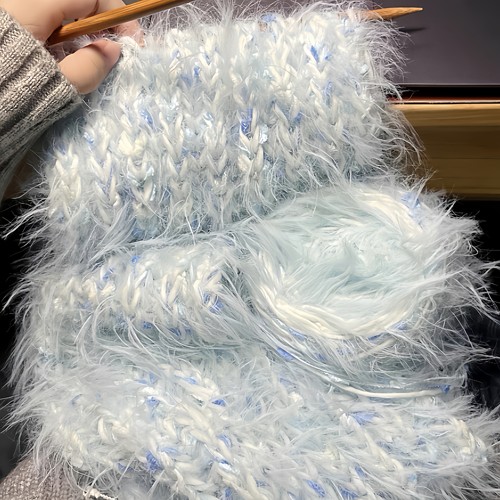 渐变围巾diy手工编织毛线