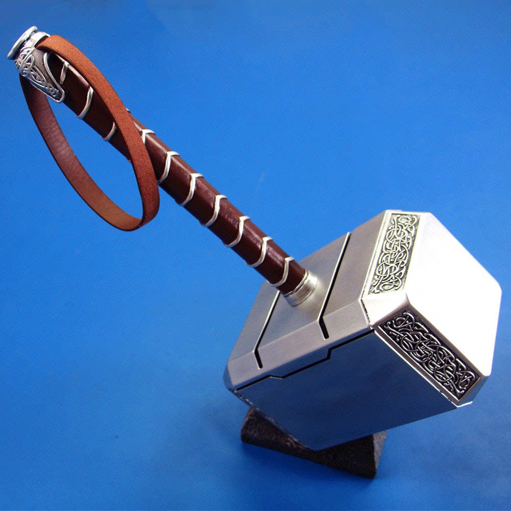 美队盾牌雷神之锤大号1:1金属男摆件复仇者联盟托尔玩具模型漫威