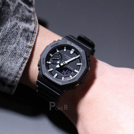 卡西欧 G-SHOCK八角形防水运动手表男女GA-2100-1A/1A1 2110ET