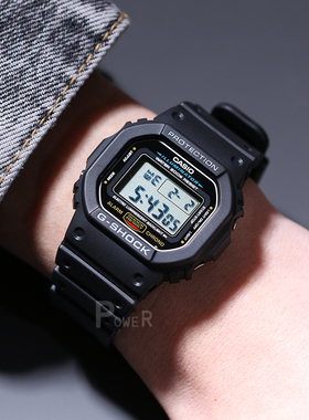 Casio卡西欧小方块手表方块男女复古运动电子表DW5600BB/SKE/WM