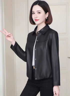 女装纸样F228秋冬款小个子皮革上衣夹克外套服装裁剪图纸裁衣纸板