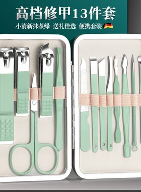 剪指甲刀套装全套指甲剪套盒斜口指甲钳修脚工具掏耳朵挖耳勺套装