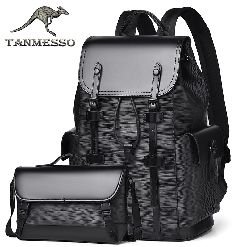 正品牌团购官方欧美男士双肩包学生背包商务休闲大容量电脑包潮牌