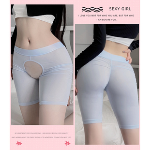 性感运动裤攻速开裆女提臀瑜伽短裤蜜桃臀弹力紧身显瘦内裤防走光