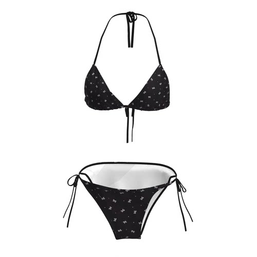 欧美性感比基尼女小胸聚拢三件套