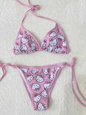 比基尼女小胸聚拢少女helloKitty