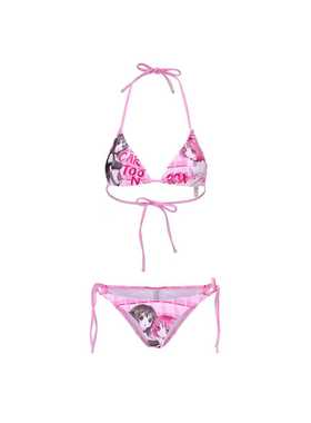 高颜值海边泳衣KT卡通辣妹温泉度假欧美ins少女夏日甜妹比基尼女