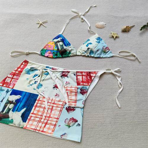 泡温泉内衣女日系Kitty猫比基尼