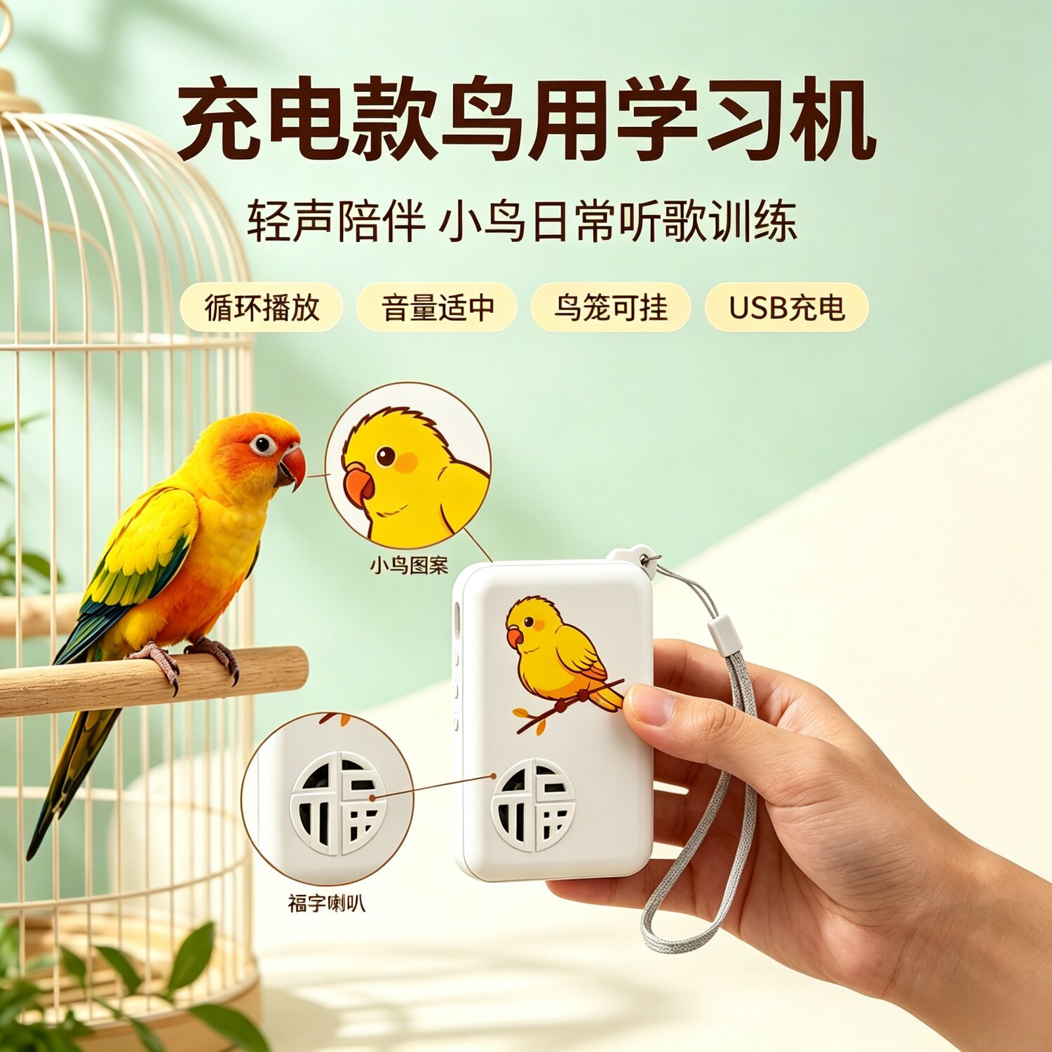 宠帮仕八哥鹩哥学话复读机