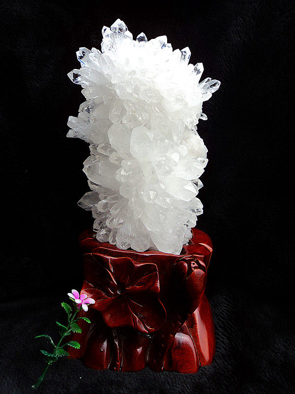 中国水晶矿石天然白水晶簇消磁净化290*140mm3.2kg