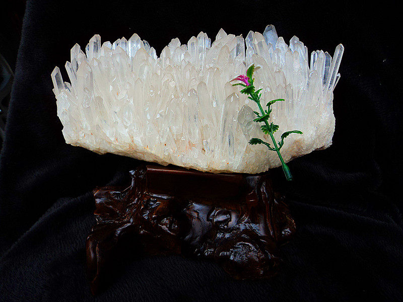 中国水晶矿石天然白水晶簇200*210mm4kg 净重3.3kg